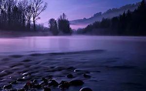 Hd Tablet Purple Aesthetic Lake Wallpaper