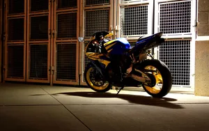 Hd Yellow Blue Motorcycle Wallpaper