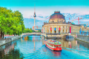 Hdr Cruise Passing Museum Island Wallpaper