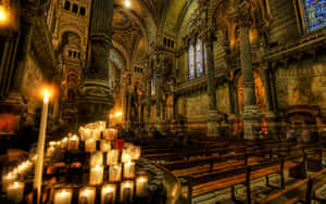 Hdr Photo Of Seville Cathedral Interior Wallpaper