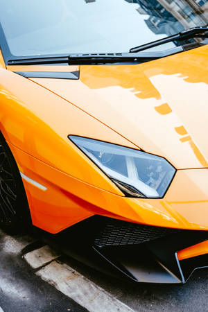 Headlight Of Yellow Lamborghini Galaxyv Wallpaper