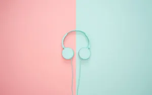 Headphone In Pastel Blue Aesthetic Tumblr Wallpaper
