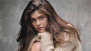 Headshot Of Alexandra Daddario Wallpaper