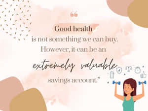 Health Savings Quote Fitness Illustration Wallpaper