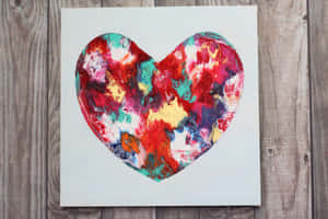 Heart Art In Vibrant Colors Wallpaper