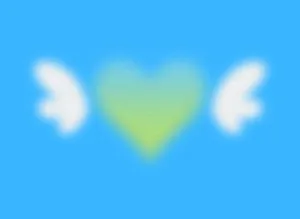 Heart Aura Blurry Background Wallpaper