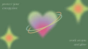 Heart Aura Energy Love Glow Wallpaper