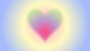 Heart Aura Glow Abstract Wallpaper