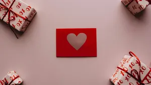 Heart Cutout Love Letter Wallpaper