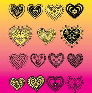 Heart Doodle 900 X 915 Wallpaper Wallpaper