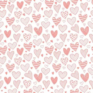 Heart Doodle Art Wallpaper