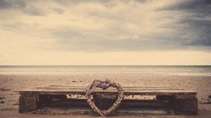 Heart Sand Bench Wallpaper