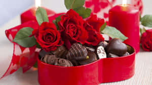 Heart Shaped Chocolate Box Wallpaper