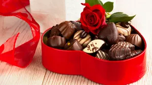 Heart Shaped Chocolate Box Wallpaper