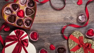 Heart Shaped Chocolate Boxes Wallpaper
