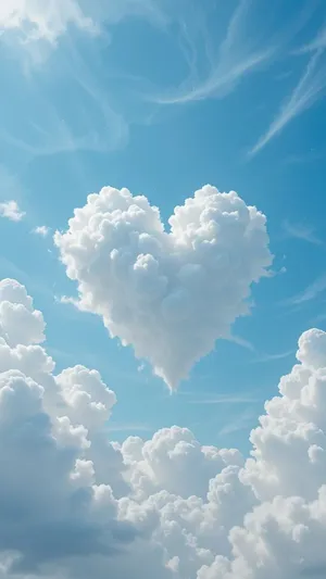 Heart Shaped Cloud Formation Wallpaper