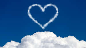 Heart Shaped Cloud In Sky Wallpaper