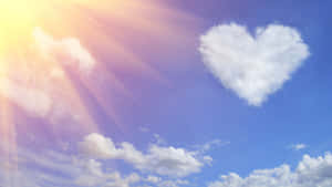 Heart Shaped Cloud In Sky Wallpaper