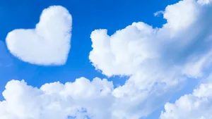 Heart Shaped Clouds Wallpaper