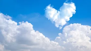 Heart Shaped Clouds Wallpaper