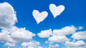 Heart Shaped Clouds Wallpaper