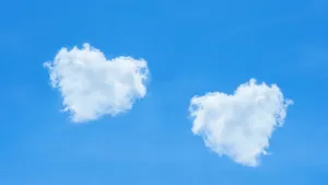 Heart Shaped Clouds Wallpaper