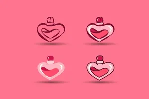 Heart Shaped Love Potions Wallpaper