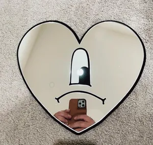 Heart Shaped Mirrorwith Reflection Wallpaper