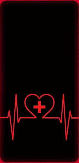Heartbeat And Heart Icon Vector Wallpaper