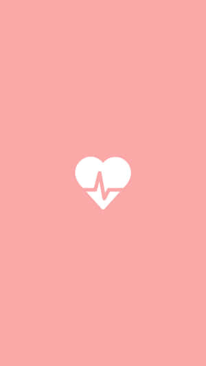 Heartbeat Symbolon Pink Background Wallpaper