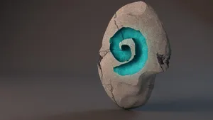 Hearthstone Logo In Stone Wallpaper
