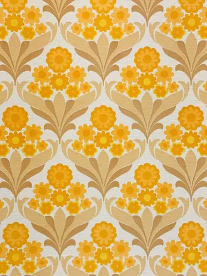 Hearts Abound In This Enchanting 70s Floral Design Wallpaper