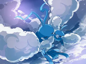 Heartwarming Fanart Of Swablu Wallpaper