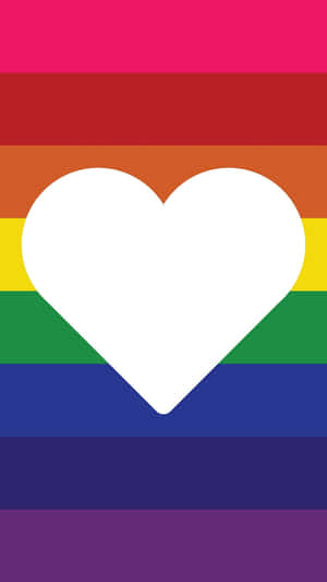 Heartwarming Lgbt Flag Rendered As A Rainbow Heart Wallpaper