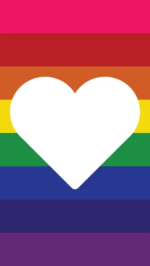 Heartwarming Lgbt Flag Rendered As A Rainbow Heart Wallpaper