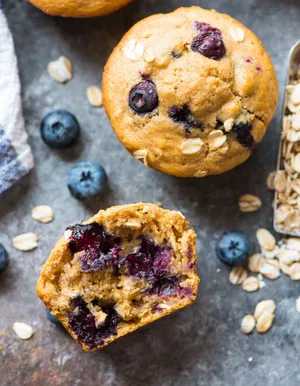 Hearty Homemade Blueberry Muffins Wallpaper