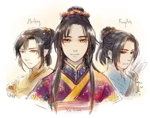 Heaven Officials Blessing Character Sketch Wallpaper