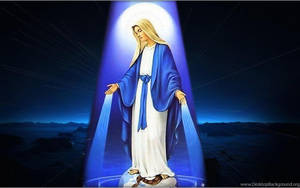 Heavenly Portrait Of Virgin Mary Wallpaper