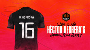 Hector Herrera Captured In Houston Dynamo Team Jersey. Wallpaper