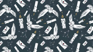 Hedwig Owl Pattern Wallpaper