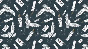 Hedwig Owl Pattern Wallpaper