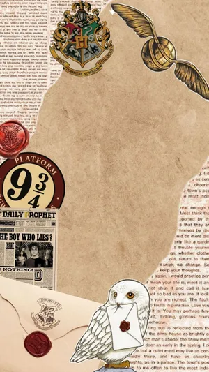 Hedwigs Magical Hogwarts Journey Wallpaper