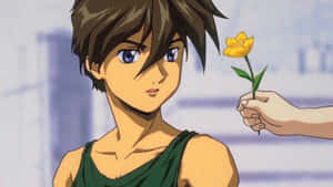 Heero Yuy From Gundam Wing, Standing Strong Beneath Earth's Atmosphere Wallpaper