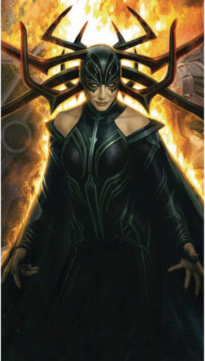 Hela On Fire Wallpaper