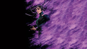 Hela, The Goddess Of Death In Menacing Stance Wallpaper