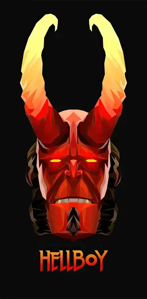 Hellboy Geometric Art Wallpaper