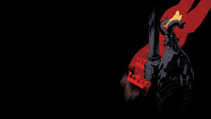 Hellboy_with_ Sword_ Illustration Wallpaper