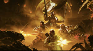 Helldivers2 Intense Battle Artwork Wallpaper