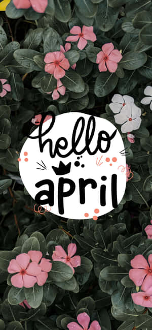 Hello April Floral Greeting Wallpaper