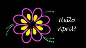 Hello April Floral Greeting Wallpaper